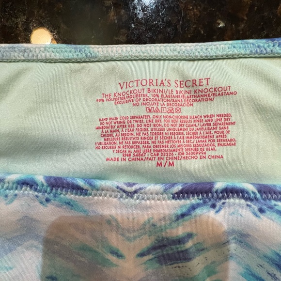 Victoria’s Secret Blue watercolor bandeau bikini set! - Picture 5 of 6